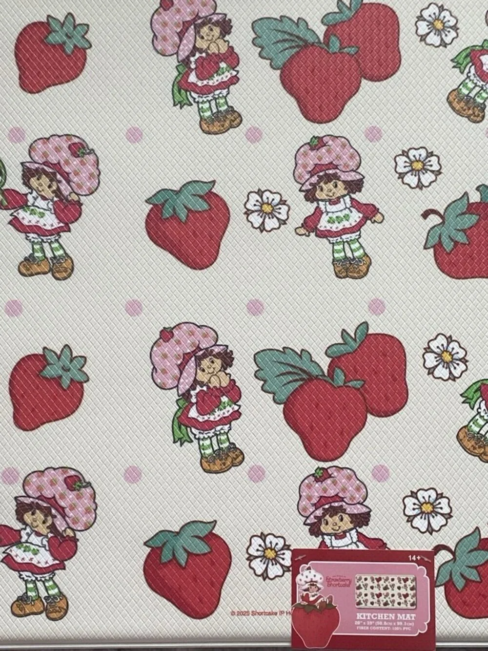 Strawberry Shortcake Anti Fatigue Kitchen Mat 20” X 39” Decorative PVC NEW